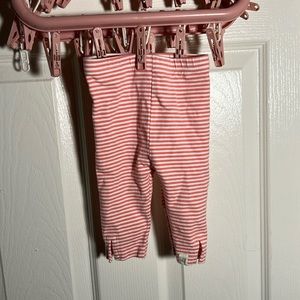 Burt’s Bees Baby - pink and white striped capris
